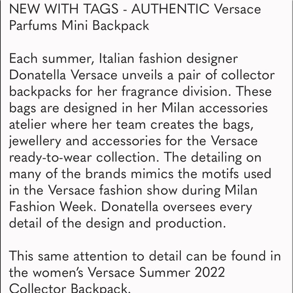 Versace Backpack - Picture 4 of 5